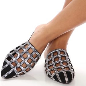 Fashion Nova Rhinestone Mules